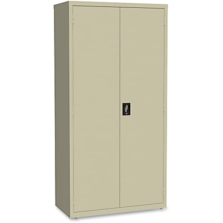 Lorell® Fortress Series 18"D Steel Storage Cabinet, RTA, 5-Shelf, Putty