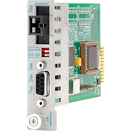 iConverter RS-232 Serial Single-Fiber Media Converter DB-9 SC Single-Mode BiDi 20km Module - 1 x RS-232, 1 x SC Single-Mode Single-Fiber (1550/1310), Internal Module, Lifetime Warranty