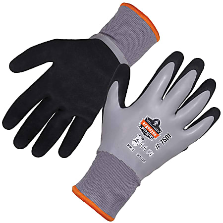 Ergodyne ProFlex 7501 Coated Waterproof Winter Work Gloves, 2X, Gray