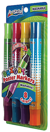 2 packs Artskills Washable Extra Thick, Doublesided, Poster Markers has 4  colors