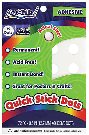 ArtSkills® Adhesive Sticky Dots, Clear, Pack of 72