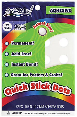 ArtSkills&reg; Adhesive Sticky Dots, Clear, Pack of 72