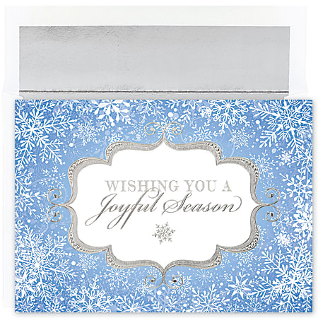 Great Papers! Holiday Greeting Cards With Envelopes, 7 7/8" x 5 5/8", Joyful Season, Pack Of 18