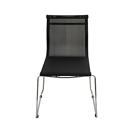 LumiSource Mirage Mesh Conference/Guest Chair, Black/Chrome