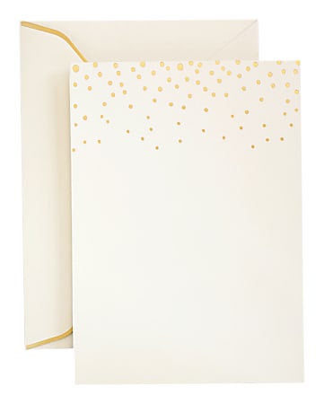 Gartner™ Studios Formal Invitations And Envelopes, Gold Foil Dots, Pack Of 25