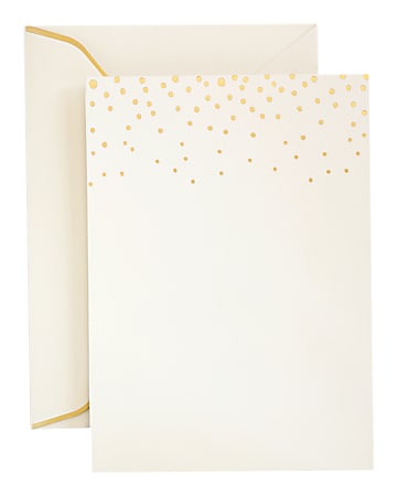 Gartner™ Studios Formal Invitations And Envelopes, Gold Foil Dots, Pack Of  25