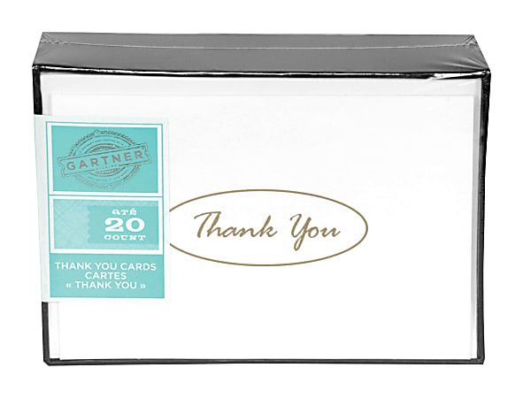 Gartner Studios Thank You Cards Gold Pack Of 20 - Office Depot