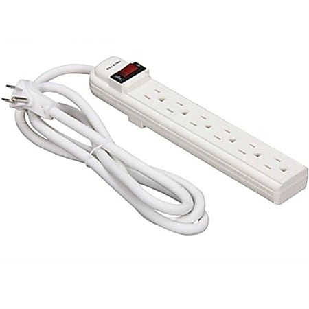 Belkin F9P609-05R-DP 6-Outlets Power Strip - 6 x AC Power - 5 ft Cord - 24 A Current - 125 V AC Voltage - 1875 W