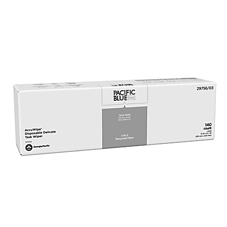 Pacific Blue Basic AccuWipe - Cleaning wipes - disposable - paper - 140 sheets - white - pack of 20