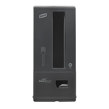 Dixie® SmartStock® Touchless Fork Dispenser, 23"H x 10"W x 6 1/4"D, Black