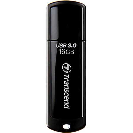 Transcend® JetFlash® 700 USB Flash Drive, 16GB, Black