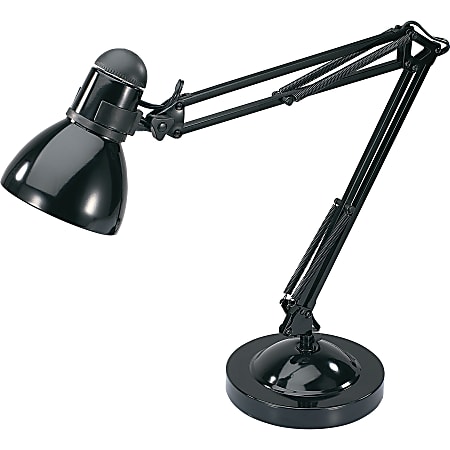 Lorell LED Architect style Lamp DeskClamp Mountable Black Office