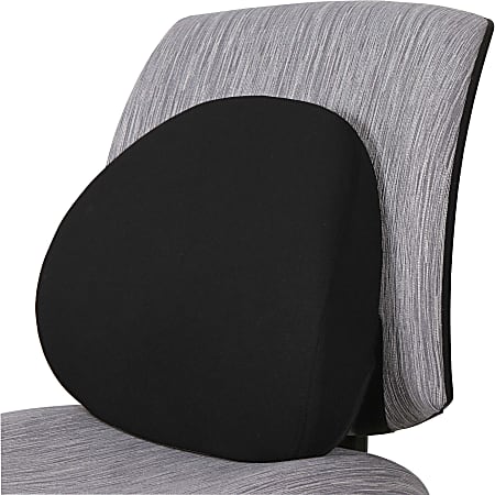 Lorell® Ergo Fabric Lumbar Back Support, Black