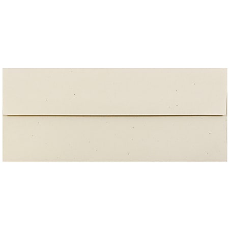 JAM Paper® # 10 Business Booklet Envelopes, Gummed Seal, Husk Genesis, Pack Of 25