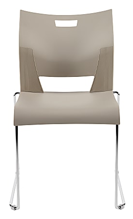 Global® Duet Stacking Chairs, Armless, 32 1/4"H x 20 1/2"W x 22 1/2"D, Latte Beige, Pack Of 4