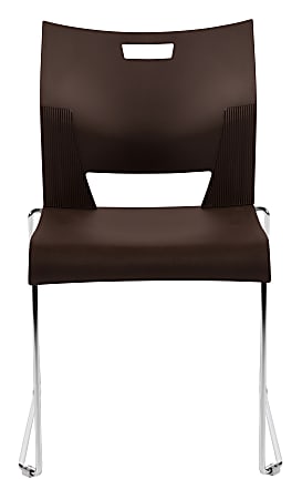 Global® Duet Stacking Chairs, Armless, 32 1/4"H x 20 1/2"W x 22 1/2"D, Coffee Bean, Pack Of 4