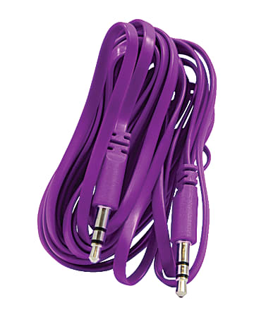 Duracell® 3.5mm Stereo Audio Cable, 10', Purple