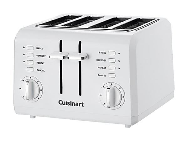 Cuisinart 4 Slice Wide Slot Toaster White - Office Depot