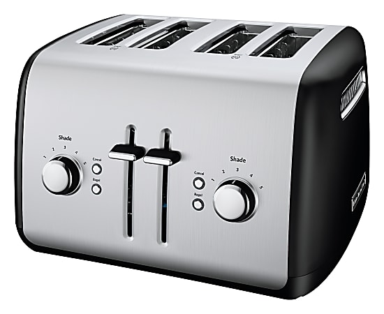 KitchenAid® 4-Slice Extra-Wide-Slot Toaster, Black/Silver
