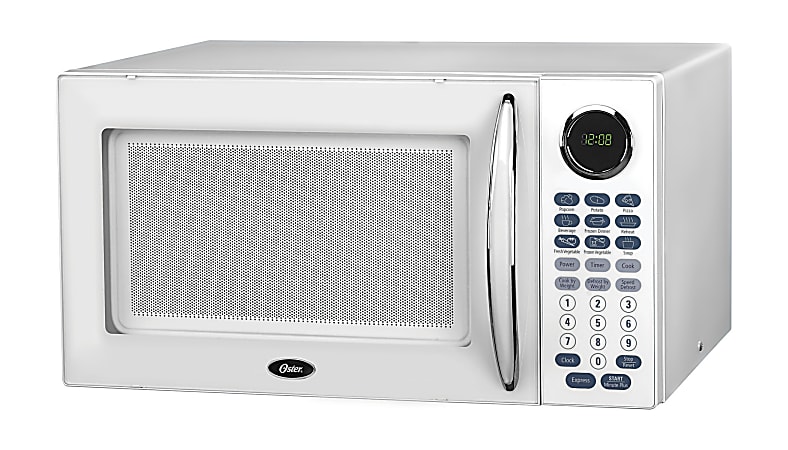 Oster 1.1 Cu Ft Microwave White Office Depot