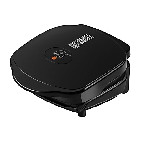 George Foreman® 2 Serving Classic Plate Grill, Black