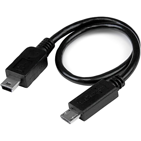 Black Micro USB to OTG Works with HP Slate 8 Pro Direct On-The-Go Connection Kit and Cable Adapter! 