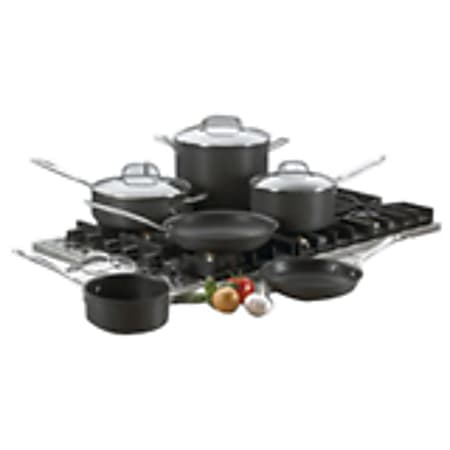 Cuisinart Chef's Classic Non-Stick Hard Anodized 11-Piece Cookware Set, Black