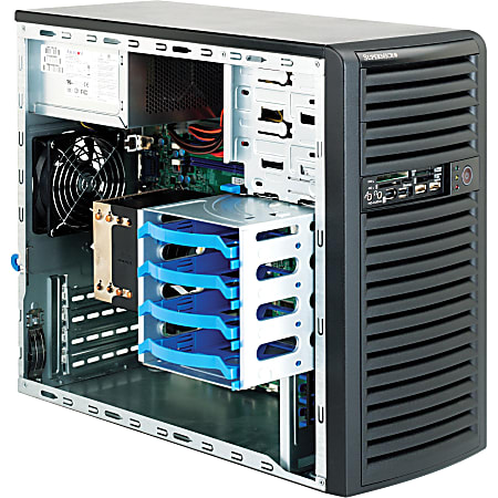 Supermicro SC731i-300B Chassis - Tower - 7 Bays - 300W - Black