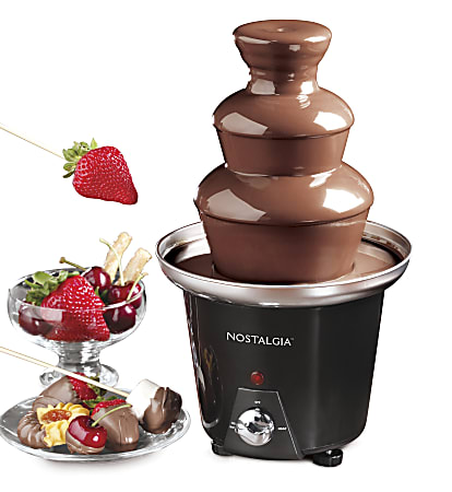 Nostalgia Electrics Mini Chocolate Fondue Fountain Black