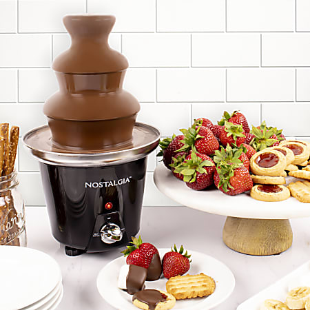 Nostalgia Electrics Mini Chocolate Fondue Fountain Black