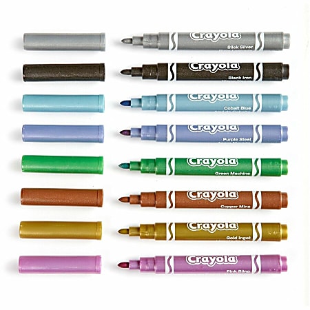 Crayola Metallic Markers, Assorted Color - 8 count