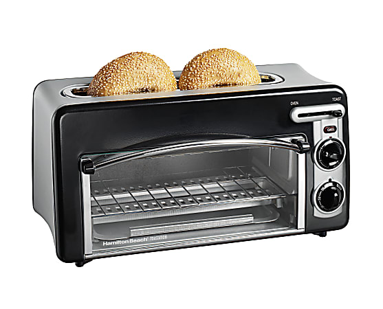 Hamilton Beach® Toastation 2-Slice Wide-Slot 2-In-1 Toaster And Oven, Black