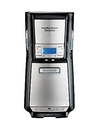 Hamilton Beach BrewStation 48465 Coffee Maker - 12 Cup(s) - Multi-serve - Stainless Steel, Black - Stainless Steel Body
