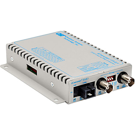 Omnitron iConverter T3/E3 Single-Fiber Media Converter Coaxial SC Single-mode 20km BiDi - 1x T3/E3/DS-3 - 8750-1-D