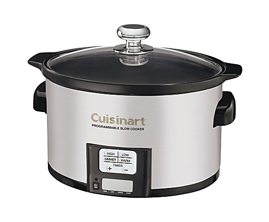 Brentwood SC-130S Slow Cooker Stainless Steel Body, 3-Quart