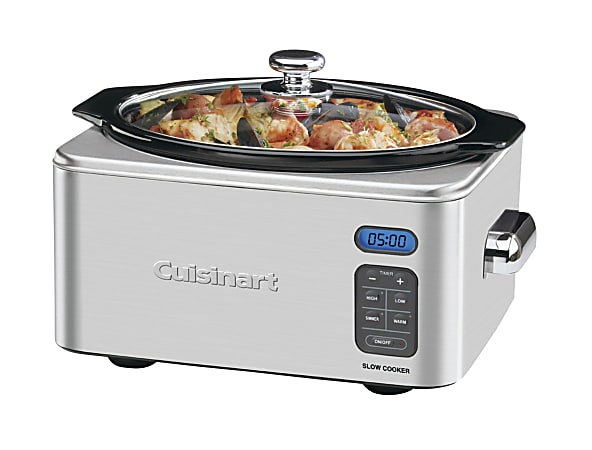  3.5-Quart Diamond-Pattern Slow Cooker (Blue): Home & Kitchen