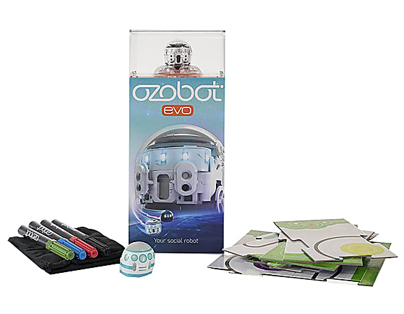 Ozobot Evo Starter Pack, Crystal White - Imagine That Toys