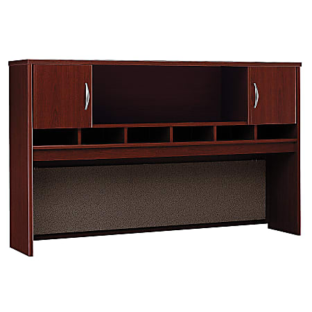 Bush Business Furniture Components 2-Door Hutch, 72"W, Mahogany, Premium Installation