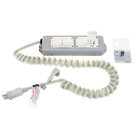 Ergotron 4-Outlets Medical Grade Power Strip - NEMA 5-15P - 4 NEMA 5-15R Hospital Grade - 8ft