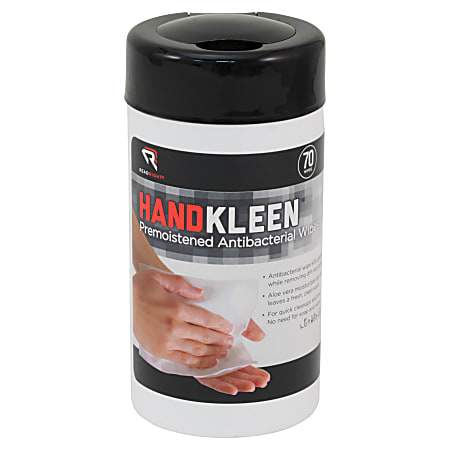 HandKleen™ Disposable Wipes With Aloe, Tub Of 70
