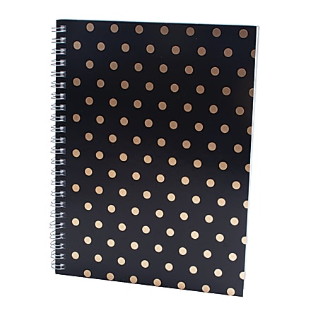 See Jane Work® Spiral Notebook, 6" x 8", Wide Ruled, 160 Pages (80 Sheets), Gold Dot