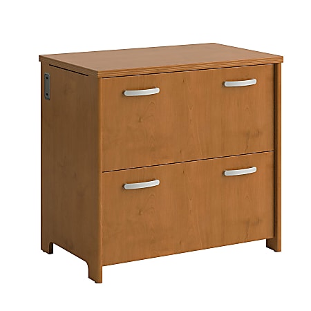 Bush Business Furniture Envoy 32"W Lateral 2-Drawer File Cabinet, Natural Cherry