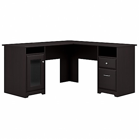 Bush Business Furniture Cabot 60"W L-Shaped Corner Desk, Espresso Oak, Standard Delivery