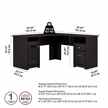 Office depot corner desk sales espresso