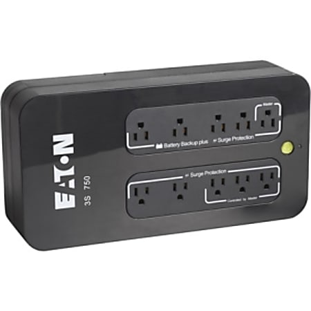 Eaton 3S UPS - Desktop, Mini-tower - 2 Minute Stand-by - 110 V AC Input - 132 V AC Output - 5 x NEMA 5-15R, 5 x NEMA 5-15R