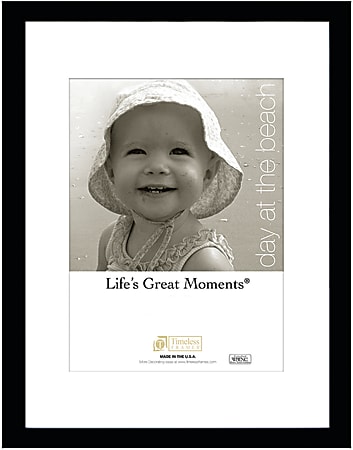Timeless Frames® Life's Great Moments Picture Frame, 11" x 14" With Mat, Black