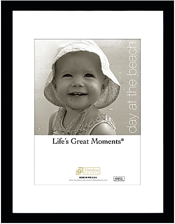 Timeless Frames® Life's Great Moments Frame, Matted, 11" x 14", Black