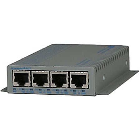 Omnitron Systems iConverter 8482-4-F 4GT Ethernet Switch - 4 Ports - Gigabit Ethernet, Fast Ethernet - 10/100/1000Base-T - 2 Layer Supported - AC Adapter - Wall Mountable - Lifetime Limited Warranty