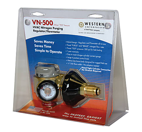 Western Enterprises VN 250 CGA-580 HVAC Nitrogen-Purging Regulator/Flowmeter