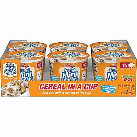 Kellogg's® Breakfast Cereal, Frosted Mini Wheats, Single-Serve, 6